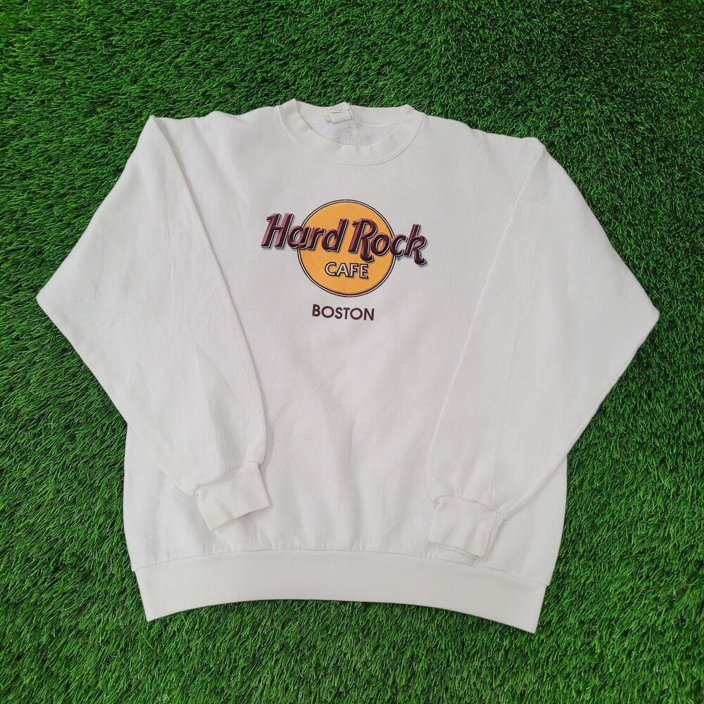 Vintage Hard-Rock Cafe Boston Sweatshirt Large 22x25 Baggy